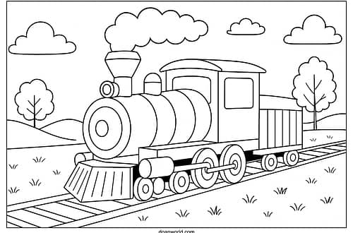 ๐๊ธฐ์ฐจ ์์น ๊ณต๋ถ ๋์ / ๊ธฐ์ฐจ์ ์ข
๋ฅ train coloring page
