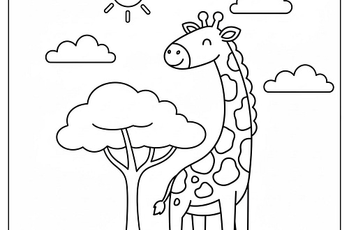 ๐ฆ๊ธฐ๋ฆฐ ์์น ๊ณต๋ถ ๋์ / ๊ธฐ๋ฆฐ์ ์ด๋ป๊ฒ ์์ ์ ์ ์๊น? giraffe coloring page