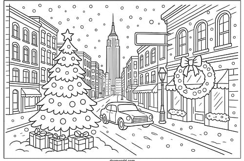 ๐๋ด์ ํฌ๋ฆฌ์ค๋ง์ค ์์น ๊ณต๋ถ ๋์ / ๋กํ ๋ฌ ์ผํฐ ํฌ๋ฆฌ์ค๋ง์ค ํธ๋ฆฌ์ ์ญ์ฌ์ ์๋ฏธ nyc christmas coloring page