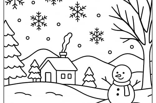 ❆Winter Coloring Page/ Winter Habits to Prevent Colds winter coloring page