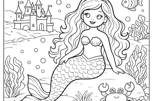 ๐งโโ๏ธ์ธ์ด๊ณต์ฃผ ์์น ๊ณต๋ถ ๋์ / ์๋ฐ๋ฅด์ผ์ ๋ํ ์ธ์ด๊ณต์ฃผ the little mermaid coloring page